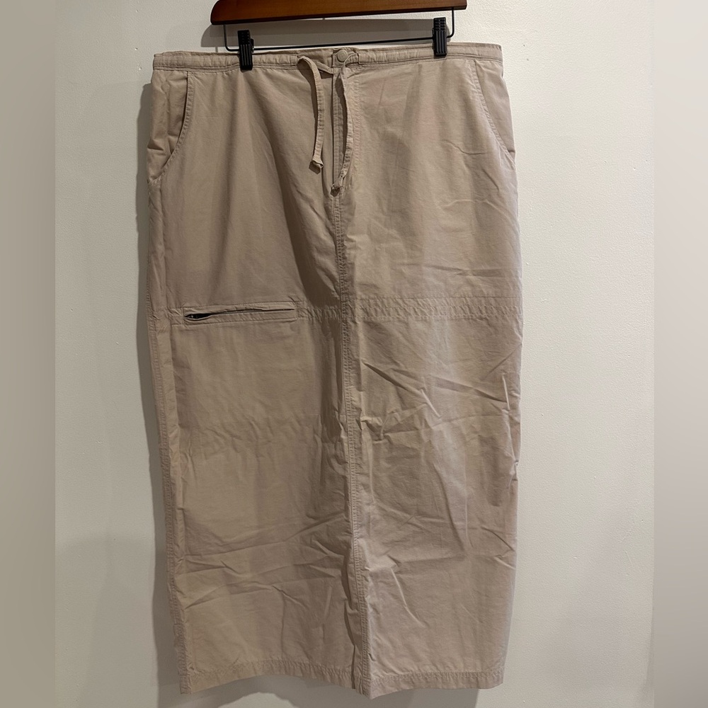 COLUMBIA‎ Beige Cargo Gorpcore Hiking Maxi Skirt Size XL